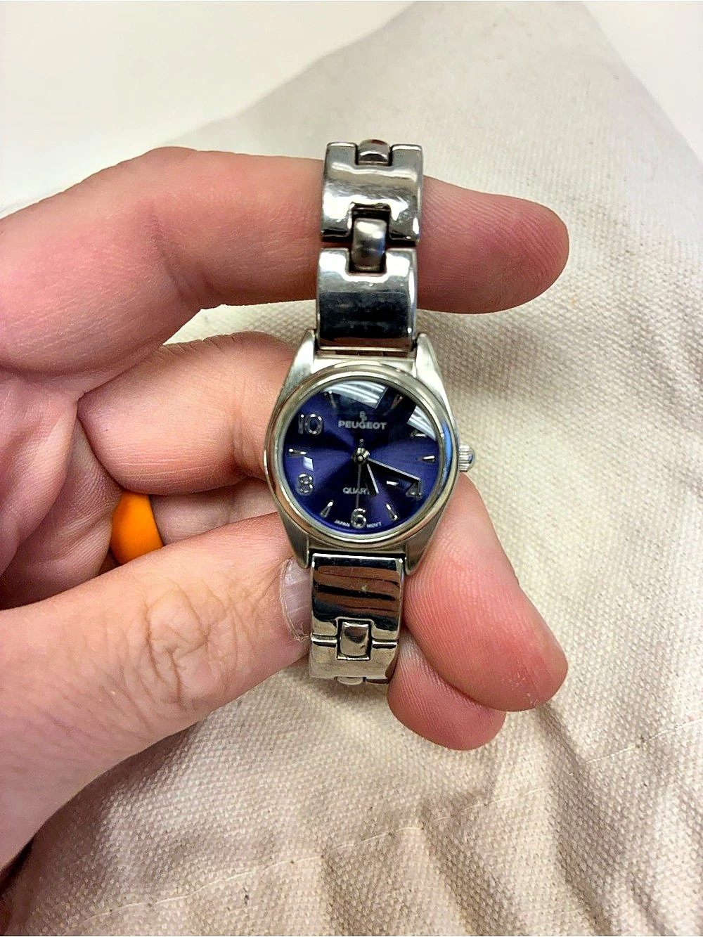 Peugeot Blue Face Diver Style Watch With Rotating Bezel And New Battery